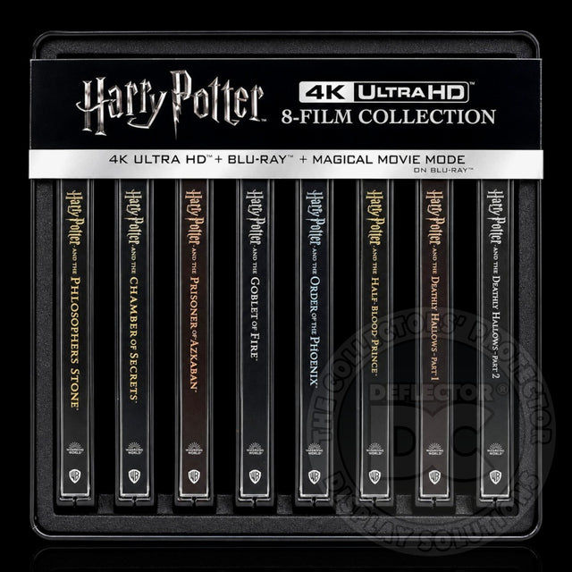 Harry Potter 8-Film 4K Blu-ray Steelbook Collection Display