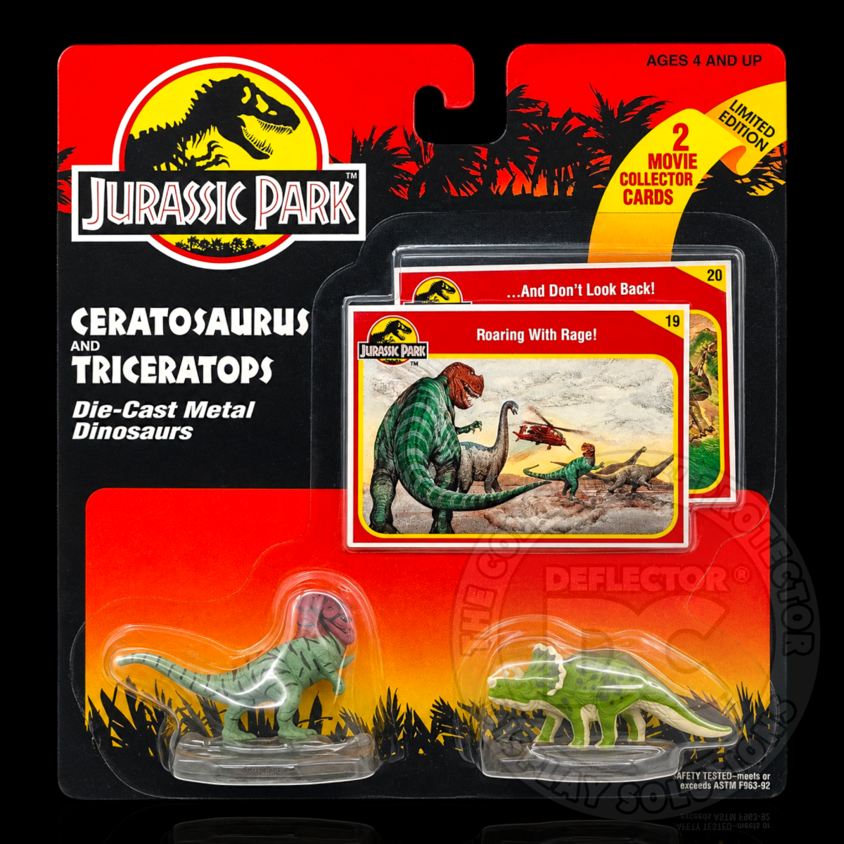 Jurassic Park Ceratosaurus & Triceratops Die-Cast Figure