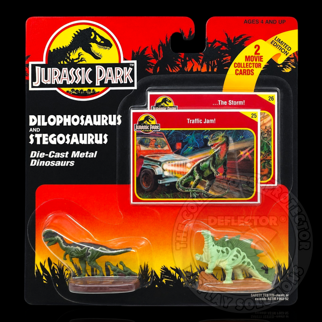 Jurassic Park Dilophosaurus & Stegosaurus Die-Cast Figure