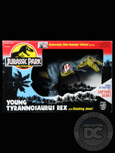 Load image into Gallery viewer, Jurassic Park Young Tyrannosarus Rex Figure Display Case