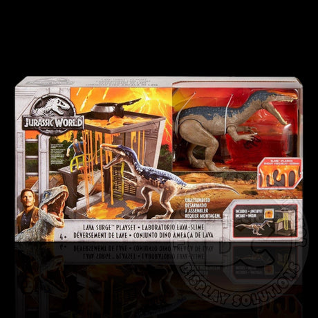 Jurassic World Lava Surge Playset Display Case Deluxe 600µm / Box Tuck Folding Display Case