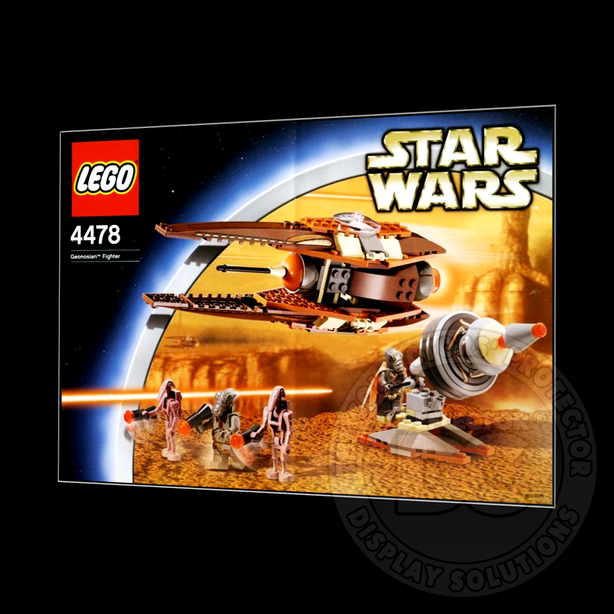 Lego Star Wars Geonosian Fighter 4478 Display Case DELUXE 600µm Folding Display Case