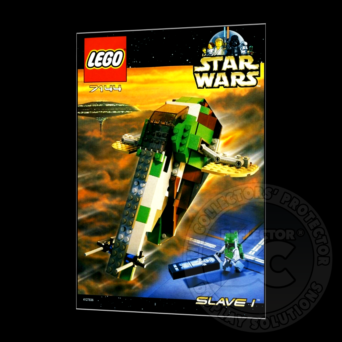 Lego Star Wars Slave I 7144 Display Case DELUXE 600µm Folding Display Case