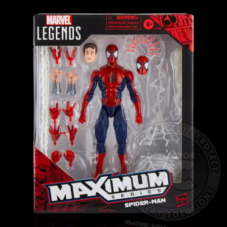 Marvel Legends Maximum Series Spider-Man Figure Display Case Deluxe 600µm / Box Tuck Folding Display Case
