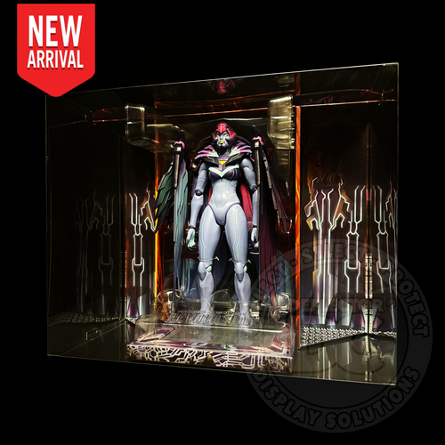 Masters of the Universe Masterverse Revelation Motherboard Figure Display Case DELUXE 600µm / Open Box Folding Display