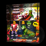 Masters Of The Universe Origins Cartoon Collection Prince Adam and Cringer Display Case Deluxe 600µm / Card Holder