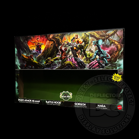 Masters Of The Universe Origins Diabolical Snake Invasion Figure Display Case Deluxe 600µm / Flap Up Folding Display