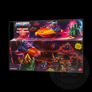 Masters Of The Universe Origins Point Dread and Talon Fighter Playset Display Case Deluxe 600µm Folding Display Case
