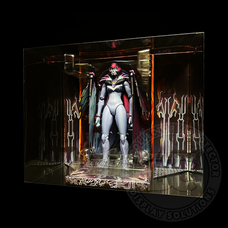 Masters of the Universe Masterverse Revelation Motherboard Figure Display Case DELUXE 600µm / Open Box Folding Display