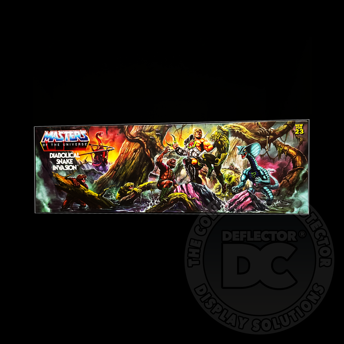 Masters Of The Universe Origins Diabolical Snake Invasion Figure Display Case Deluxe 600µm / Flap Down Folding Display