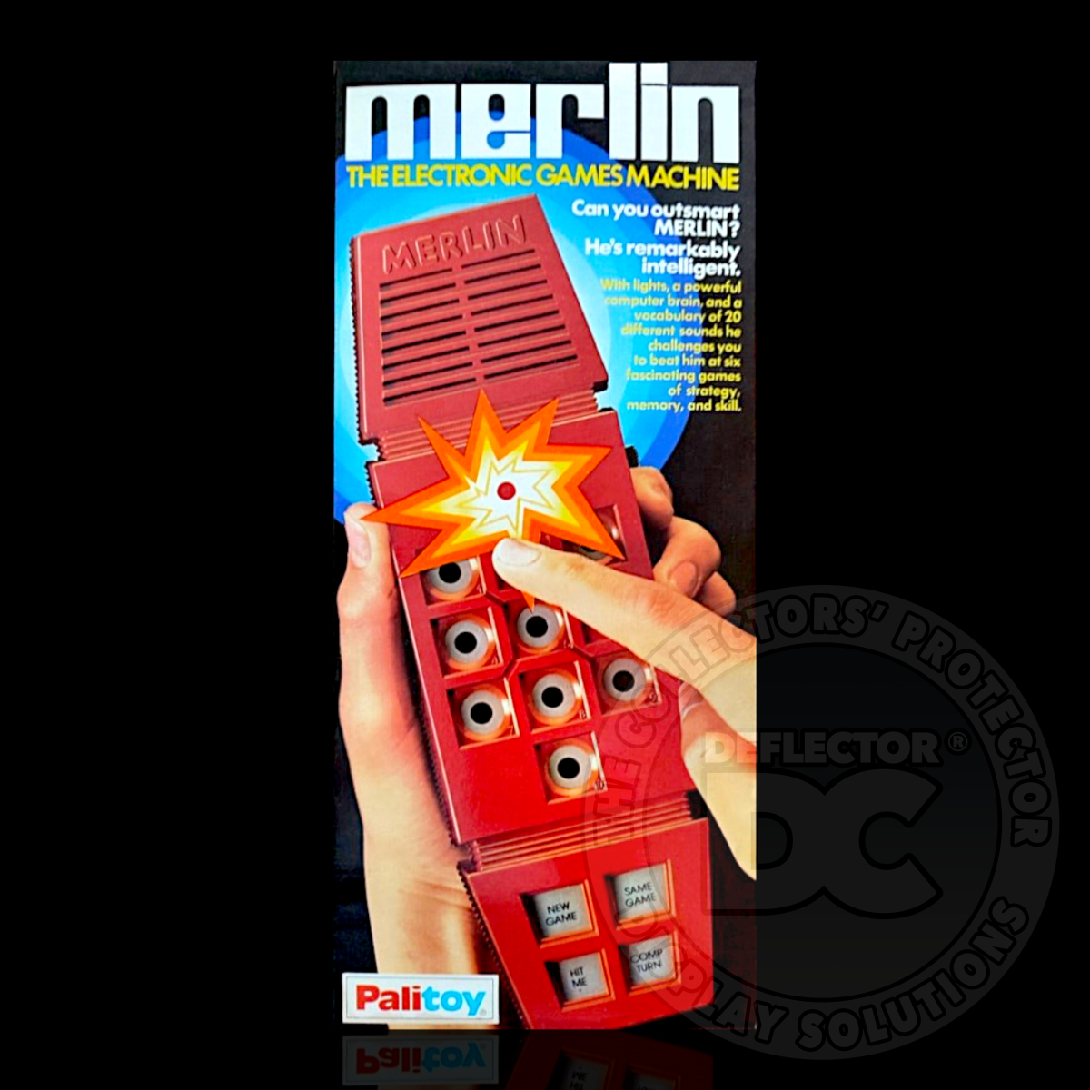Merlin The Electronic Games Machine (Palitoy) Display Case