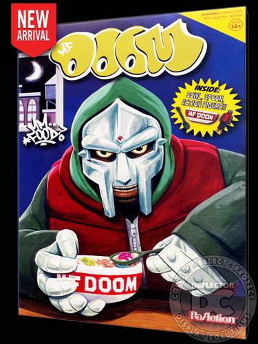 MF DOOM ReAction Figure Cereal Bowl Set Display Case