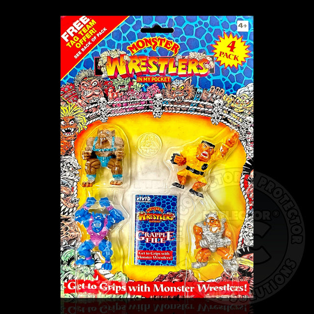 Monster Wrestlers in My Pocket Tag Team 4-Pack Display Case