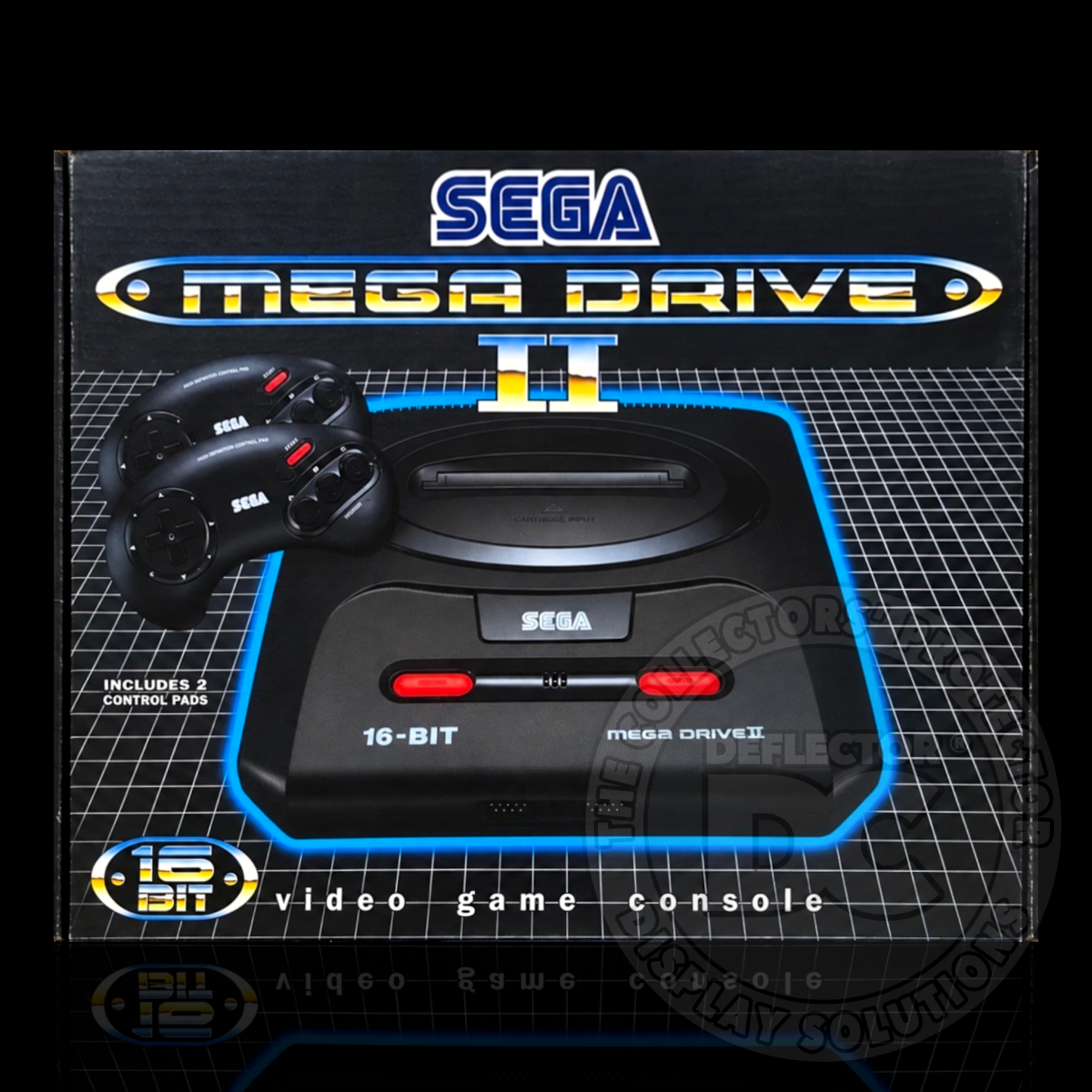 Sega Mega Drive II (2 Control Pads) Console Display Case