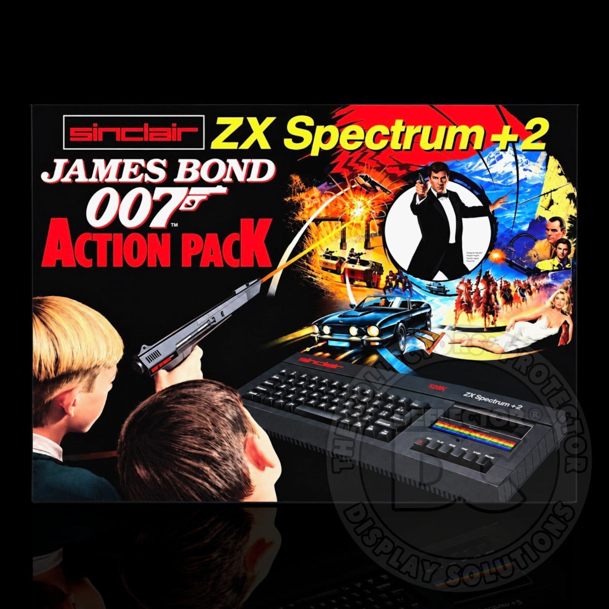 Sinclair ZX Spectrum +2 James Bond 007 Action Pack Display