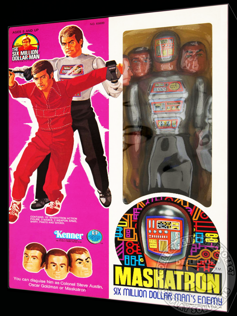 Six Million Dollar Man Maskatron Figure Display Case