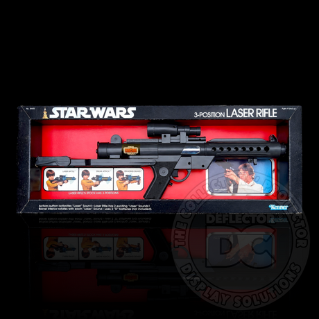 Star Wars 3 Position Laser Rifle (Kenner) Display Case