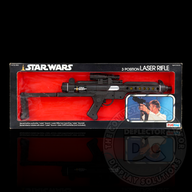 Star Wars 3 Position Laser Rifle (Palitoy) Display Case