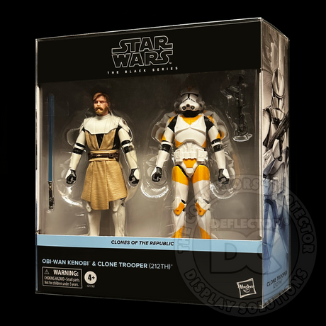 Star Wars The Black Series Obi-Wan Kenobi & Clone Trooper (212th) Figure Display Case DELUXE 600µm Folding Display Case
