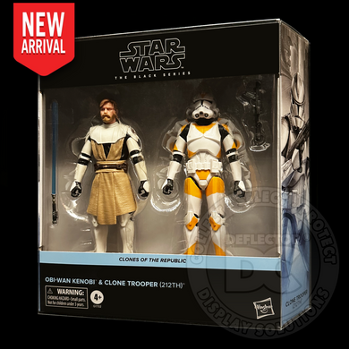Star Wars The Black Series Obi-Wan Kenobi & Clone Trooper (212th) Figure Display Case DELUXE 600µm Folding Display Case
