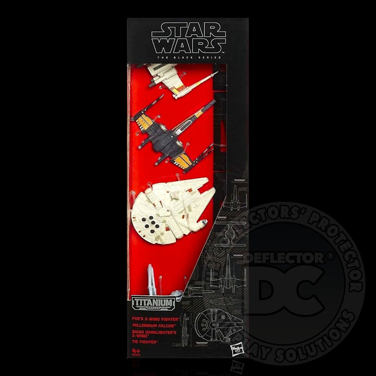 Star Wars Titanium Series Vehicle 4 Pack Display Case