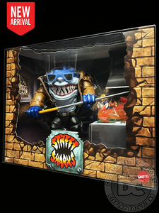 Street Sharks Ripster A Shark Among Us Figure Display Case Deflector DC