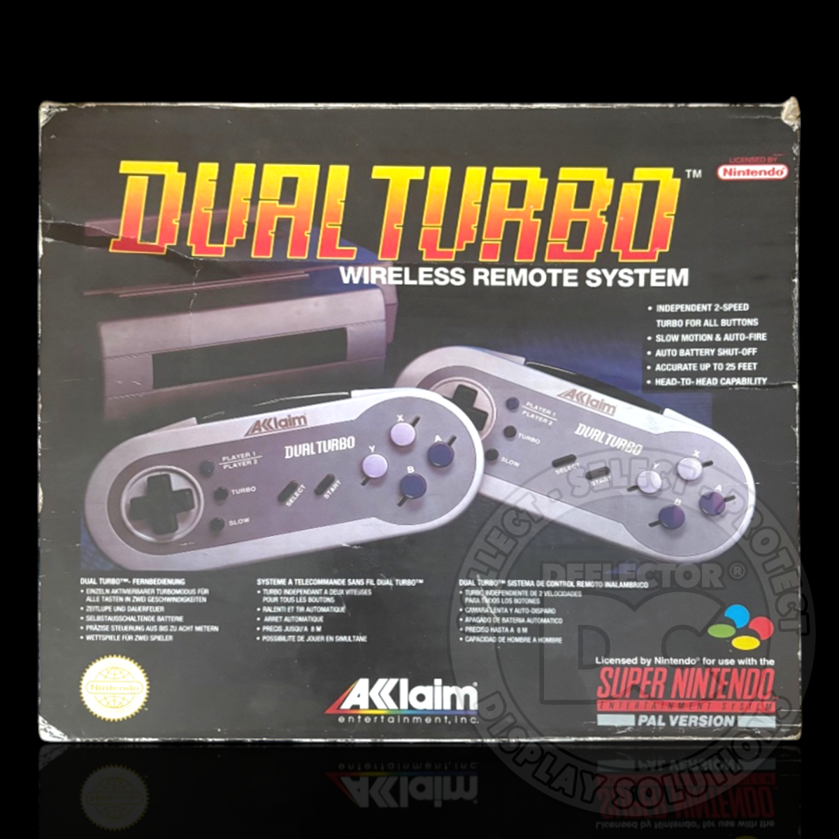 Super Nintendo Dual Turbo Wireless Remote System Display