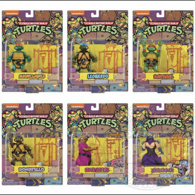 Teenage Mutant Ninja Turtles Retro Rotocast Figure Display