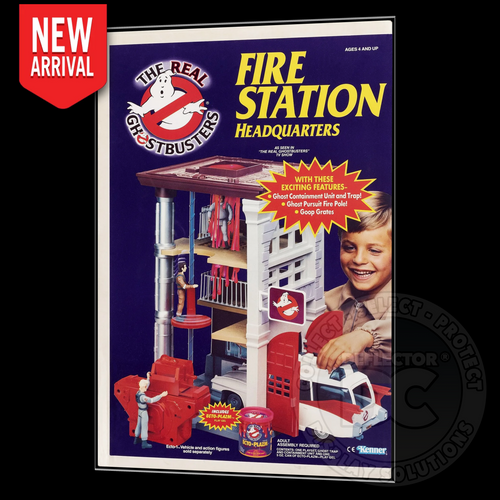 The Real Ghostbusters Fire Station Headquarters Display Case DELUXE 600µm Folding Display Case