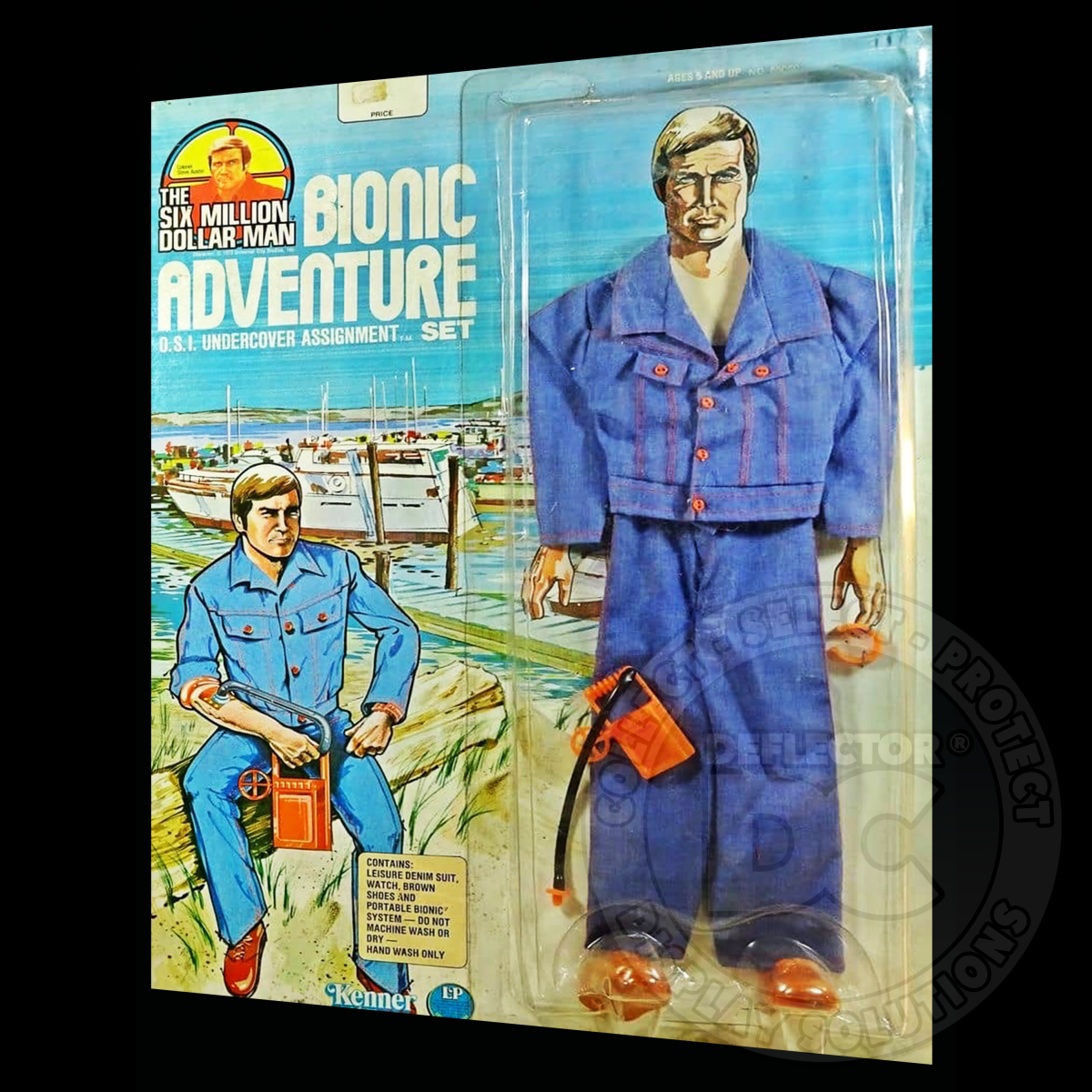 Six Million Dollar Man Bionic Adventure Set Display Case