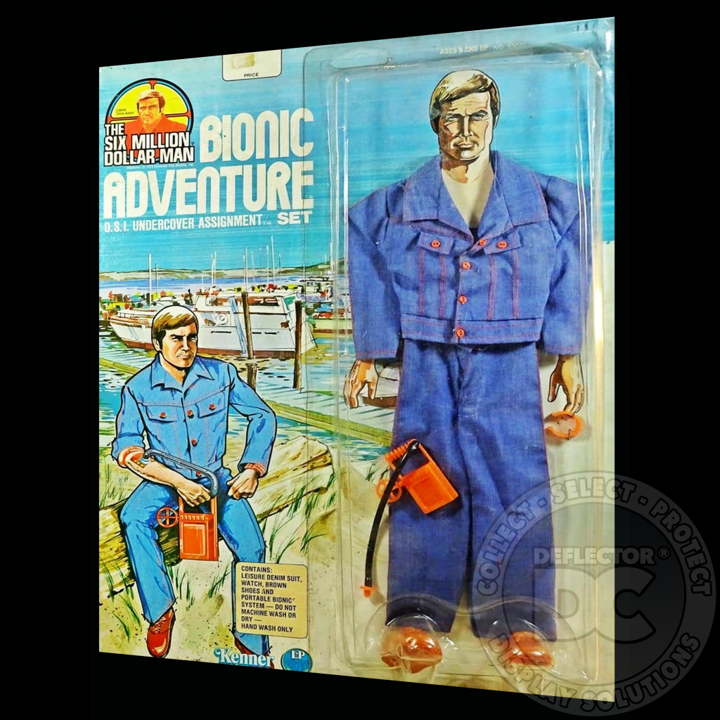 The Six Million Dollar Man Bionic Adventure Set Display Case