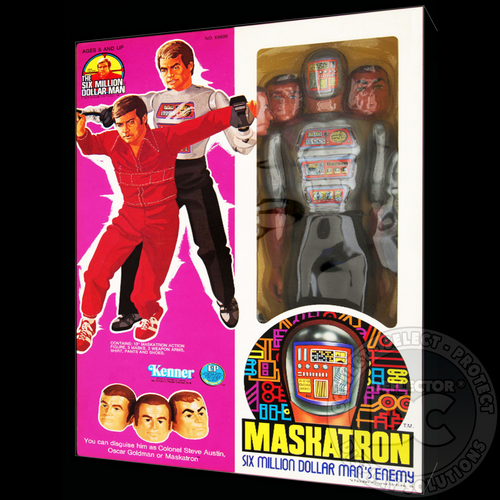 Six Million Dollar Man Maskatron Figure Display Case