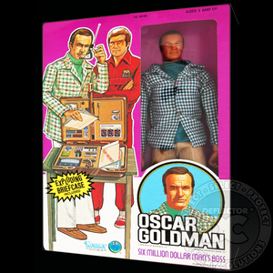 Six Million Dollar Man Oscar Goldman Figure Display Case