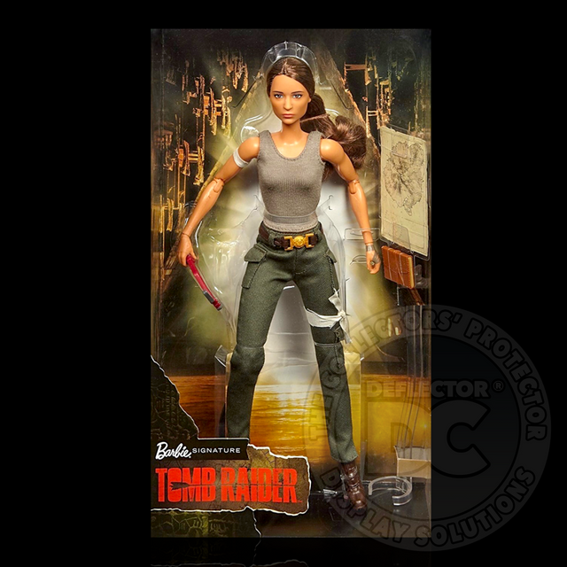 Tomb Raider Lara Croft Barbie Signature Doll Display Case