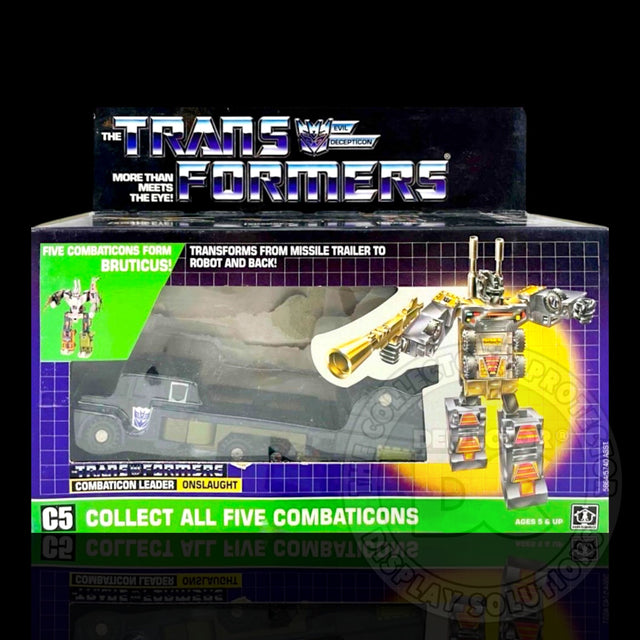 Transformers G1 Combaticon Leader Onslaught Figure Display