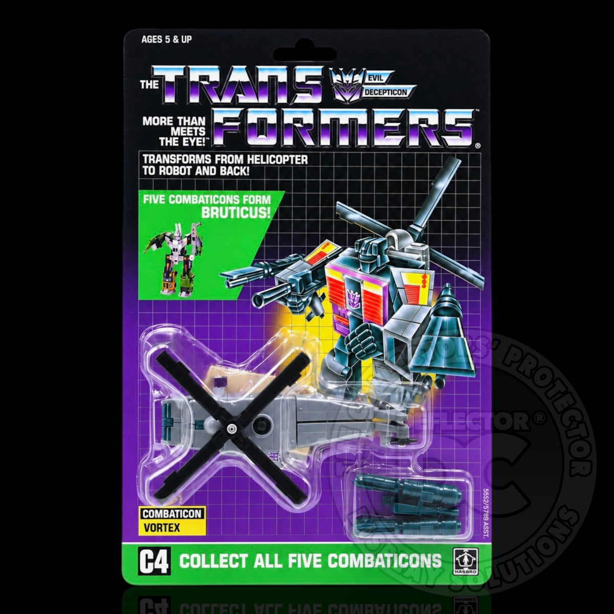 Transformers G1 Combaticon Vortex Figure Display Case