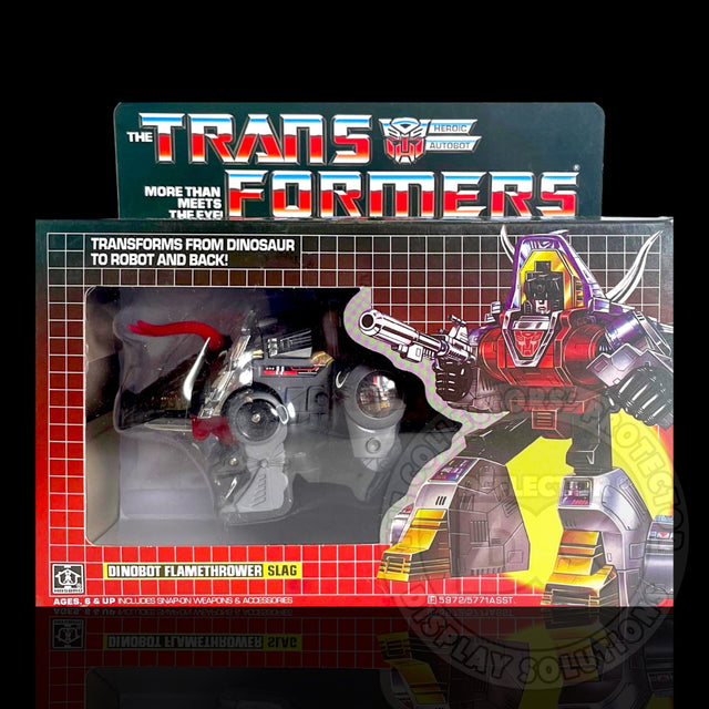 Transformers G1 Dinobot Flamethrower Slag Figure Display