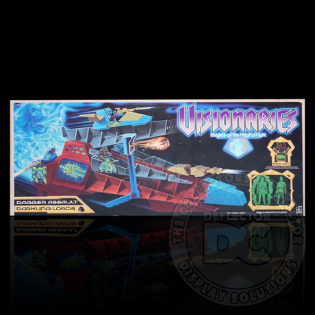 Visionaries Knights Of The Magical Light Dagger Assault Vehicle Display Case Deluxe 600µm / Box Tuck Folding Display