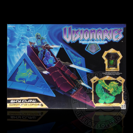 Visionaries Knights Of The Magical Light Sky Claw Vehicle Display Case Deluxe 600µm / Box Tuck Folding Display Case