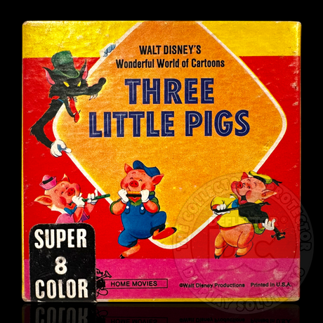 Walt Disney Super 8mm Reel Home Movie Display Case