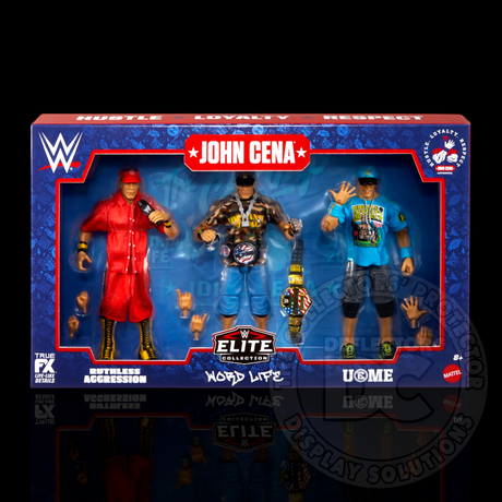 WWE Elite Collection John Cena 3-Pack Figure Display Case