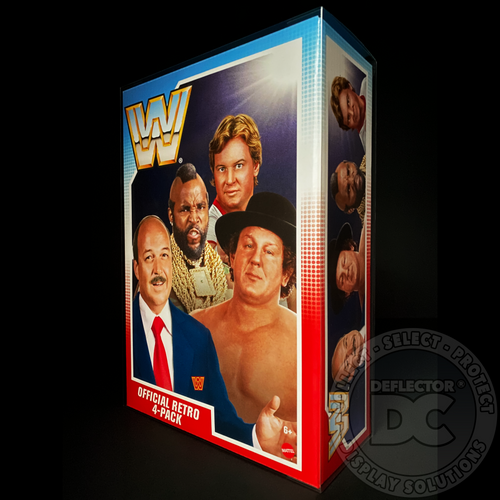 WWE Official Retro 4 Pack Figure Display Case