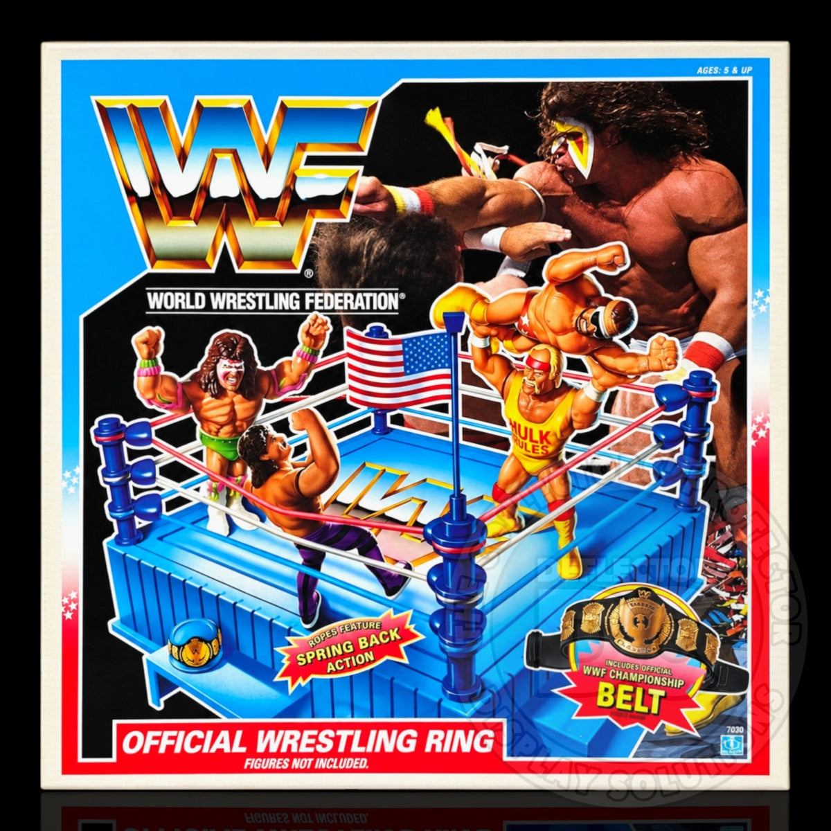 WWF Hasbro Official Wrestling Ring Display Case